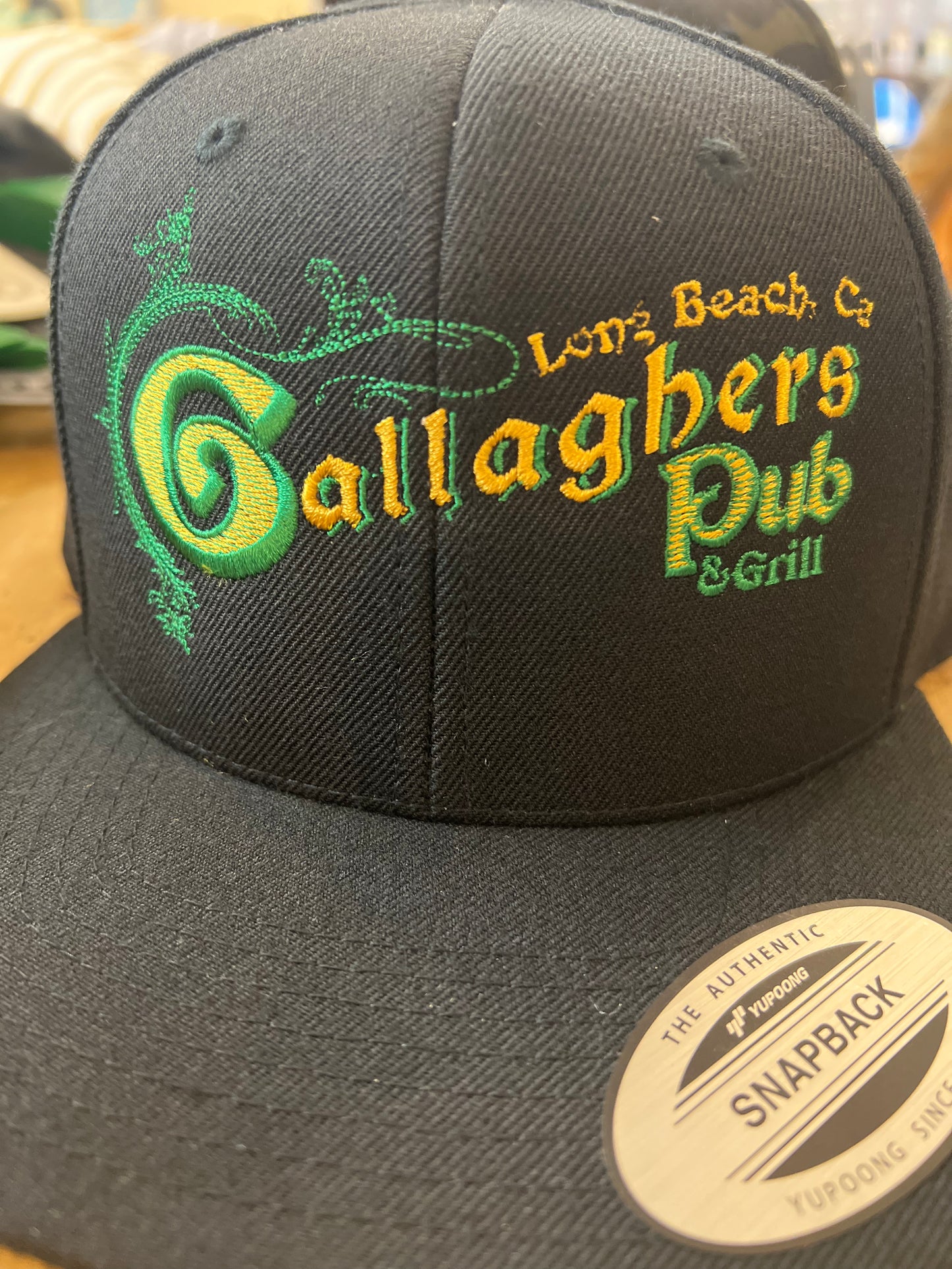 Gallagher's Pub Long Beach OG logo Flat Bill Hat- Black