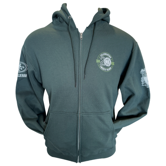 Gallagher's Pub Long Beach 20th Anniversary Green Zip Up Hoodie