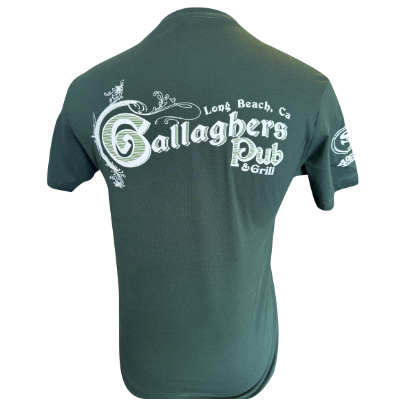 Gallagher's Pub Long Beach OG logo Zip Up Hoodie- Green