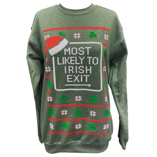 Gallagher's Pub Irish Exit Ugly Christmas Sweater
